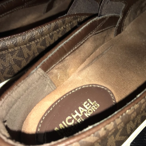 Michael Kors Dark Brown Monogram Slip-On Loafers main image 14